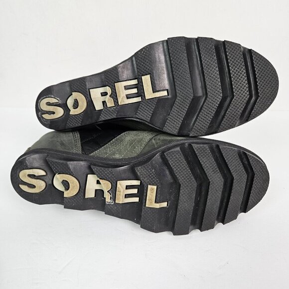 Sorel Lexie Slate Gray/Black Quilted Hidden Wedge Waterproof Boot 10 - Picture 8 of 8